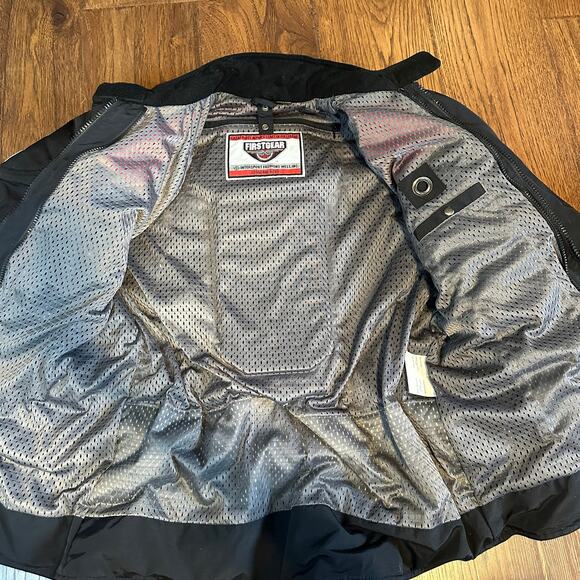 First Gear Kilimanjaro Black Red Hypertex Motorcycle Riding Jacket Women's Large - Picture 10 of 11